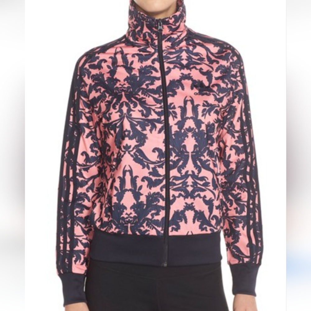 adidas Navy and Pink Patterned Jacket